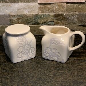 STUDIO NOVA | Cream & Sugar Set | Romantic Bloom Pattern